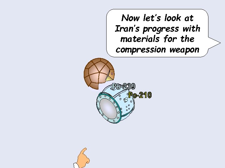 Now let’s look at Iran’s progress with materials for the compression weapon 