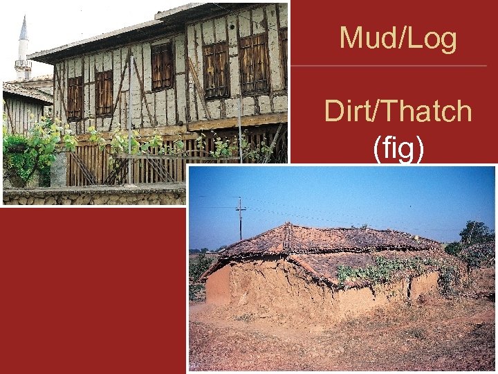 Mud/Log Dirt/Thatch (fig) 