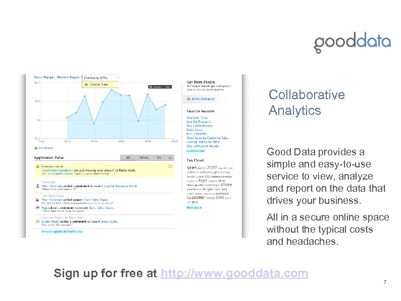 Collaborative Analytics Good Data provides a simple and easy-to-use service to view, analyze and