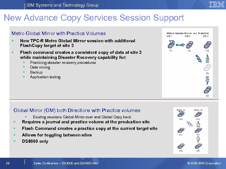 IBM Systems and Technology Group New Advance Copy Services Session Support Metro Global Mirror