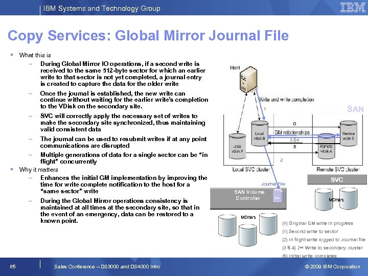 IBM Systems and Technology Group Copy Services: Global Mirror Journal File What this is