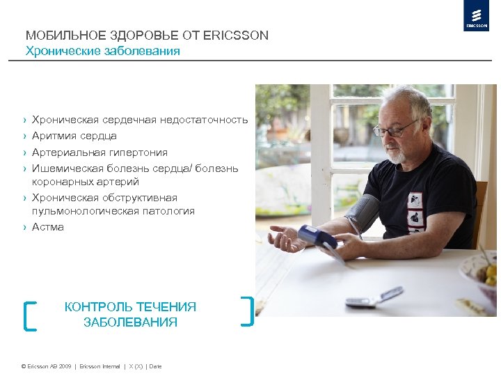 МОБИЛЬНОЕ ЗДОРОВЬЕ ОТ ERICSSON Хронические заболевания › › Хроническая сердечная недостаточность Аритмия сердца Артериальная