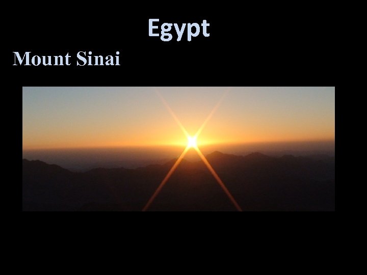 Egypt Mount Sinai 