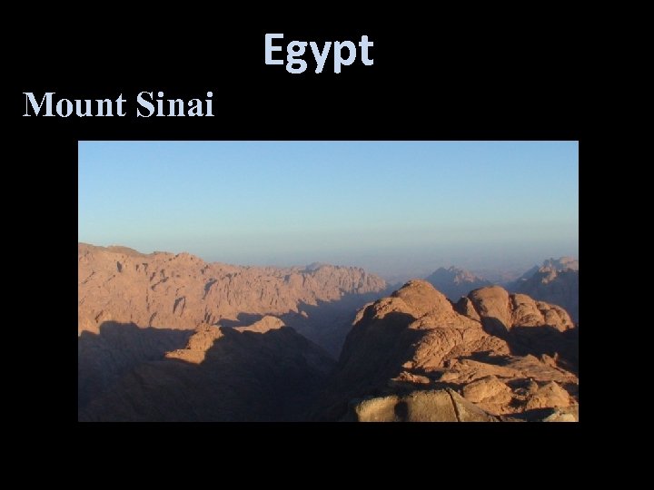 Egypt Mount Sinai 