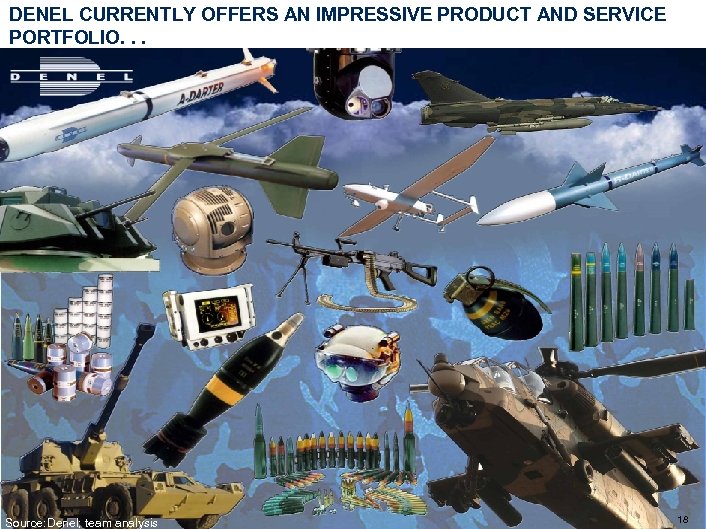 DENEL CURRENTLY OFFERS AN IMPRESSIVE PRODUCT AND SERVICE PORTFOLIO. . . Source: Denel; team