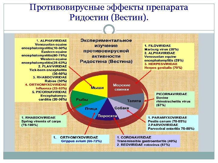 Противовирусные эффекты препарата Ридостин (Вестин). 