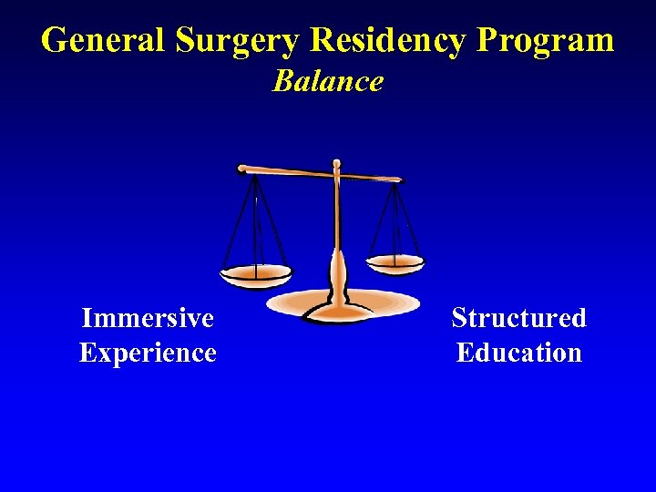 General Surgery Residency Program Balance Immersive Experience Structured Education 
