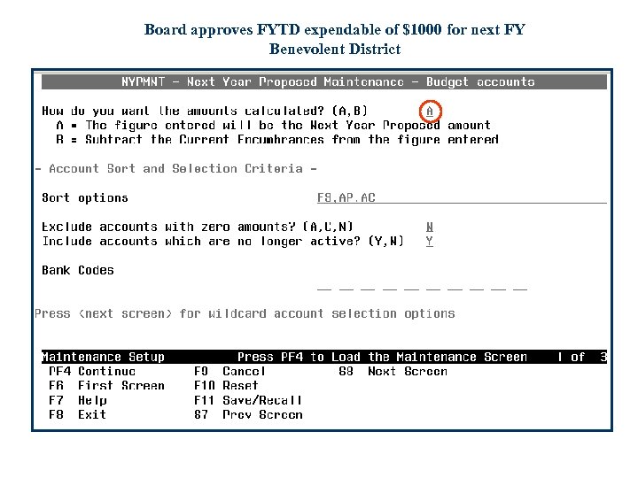 Board approves FYTD expendable of $1000 for next FY Benevolent District 