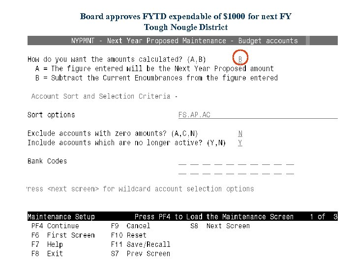 Board approves FYTD expendable of $1000 for next FY Tough Nougie District 