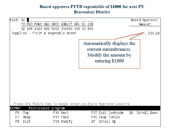 Board approves FYTD expendable of $1000 for next FY Benevolent District Automatically displays the