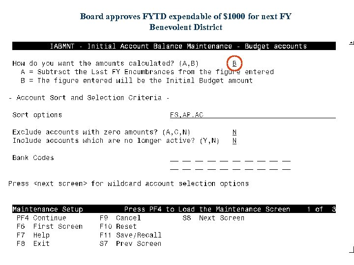 Board approves FYTD expendable of $1000 for next FY Benevolent District 