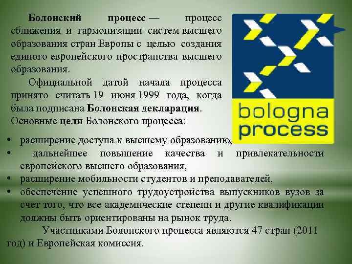 Болонская система образования. Болонский процесс. Болонский процесс в образовании. Болонский процесс в России.