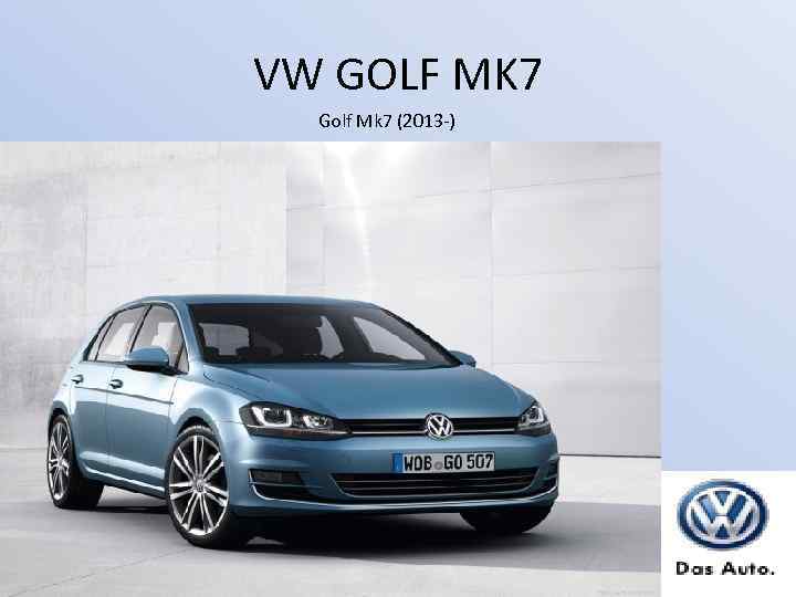 VW GOLF MK 7 Golf Mk 7 (2013 -) 