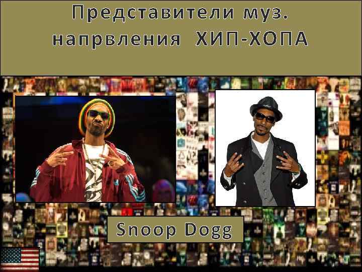 Представители муз. напрвления ХИП-ХОПА Snoop Dogg 