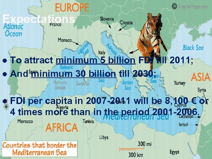 Expectations To attract minimum 5 billion FDI till 2011; l And minimum 30 billion