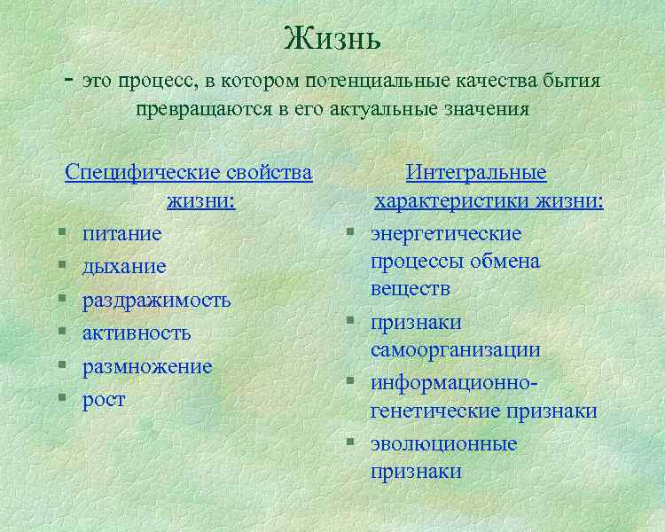 Жизненное свойство. Процесс жизни. Процесс жизни человека. Специфические свойства жизни. Жизнь свойства жизни.