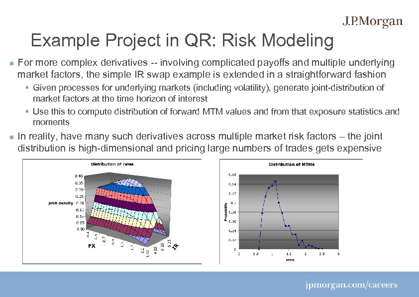 Example Project in QR: Risk Modeling For more complex derivatives -- involving complicated payoffs