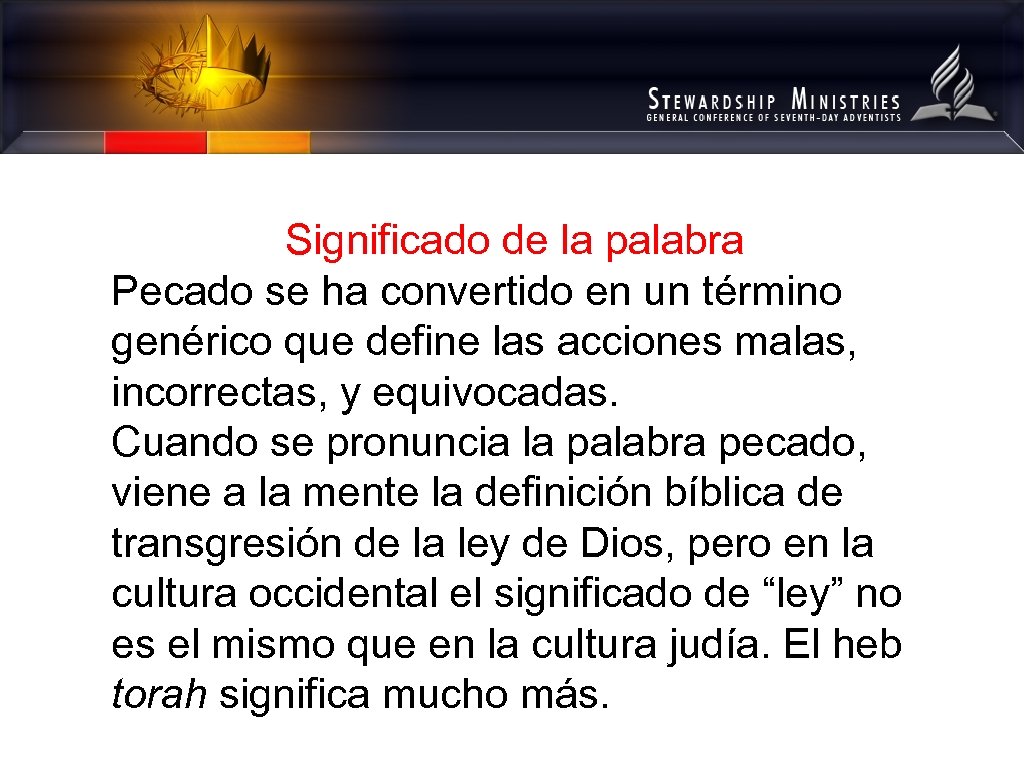 Significado de la palabra Pecado se ha convertido en un término genérico que define