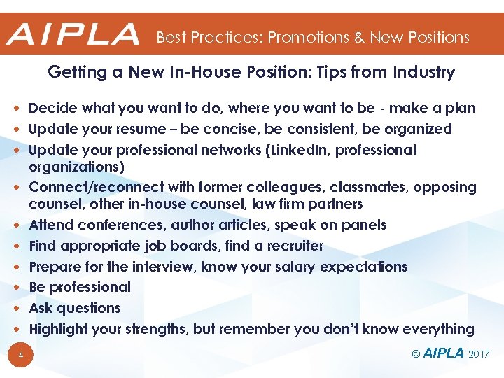 Best Practices: Promotions & New Positions Getting a New In-House Position: Tips from Industry