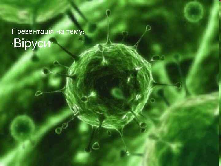Презентація на тему: ” Віруси” 