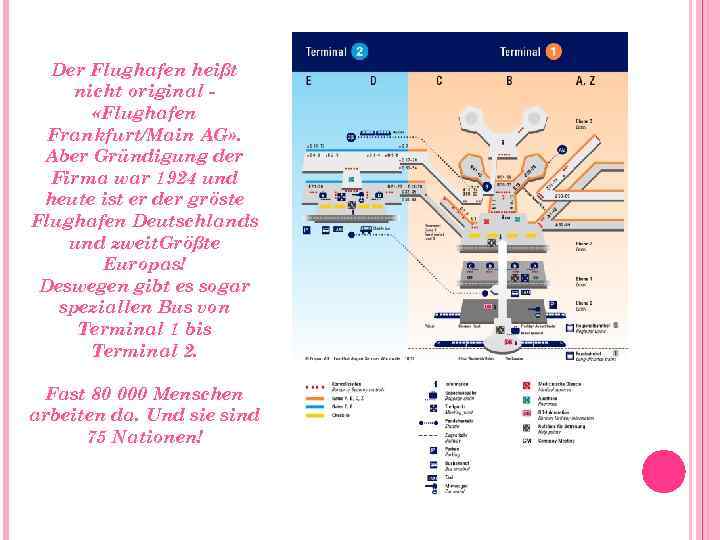 Der Flughafen heißt nicht original «Flughafen Frankfurt/Main AG» . Aber Gründigung der Firma war