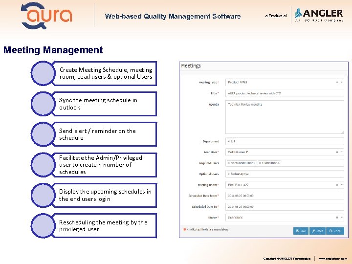 Web-based Quality Management Software a Product of Meeting Management Create Meeting Schedule, meeting room,