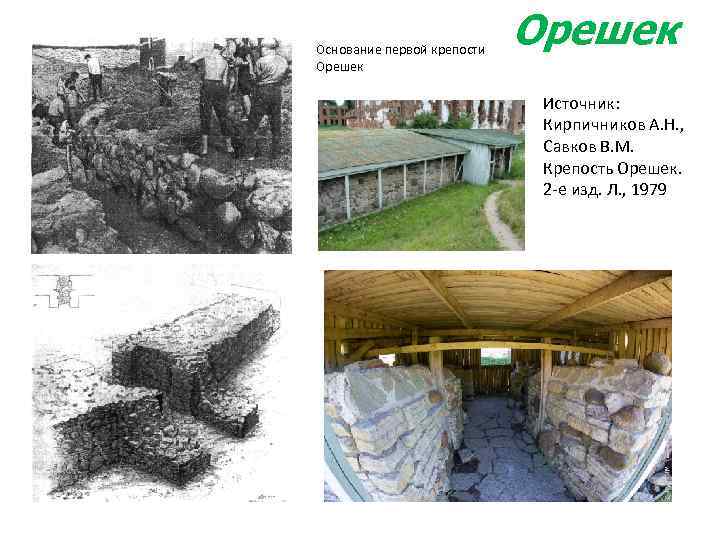 Основание первой крепости Орешек Источник: Кирпичников А. Н. , Савков В. М. Крепость Орешек.