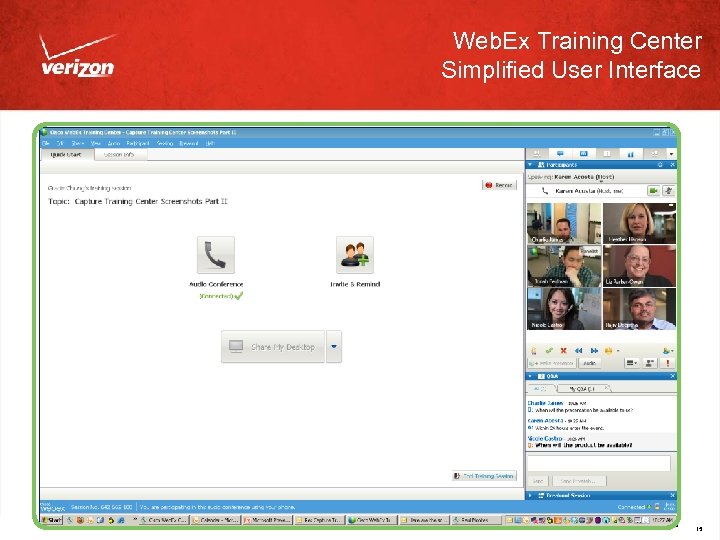 Web. Ex Training Center Simplified User Interface c Confidential and proprietary materials for authorized