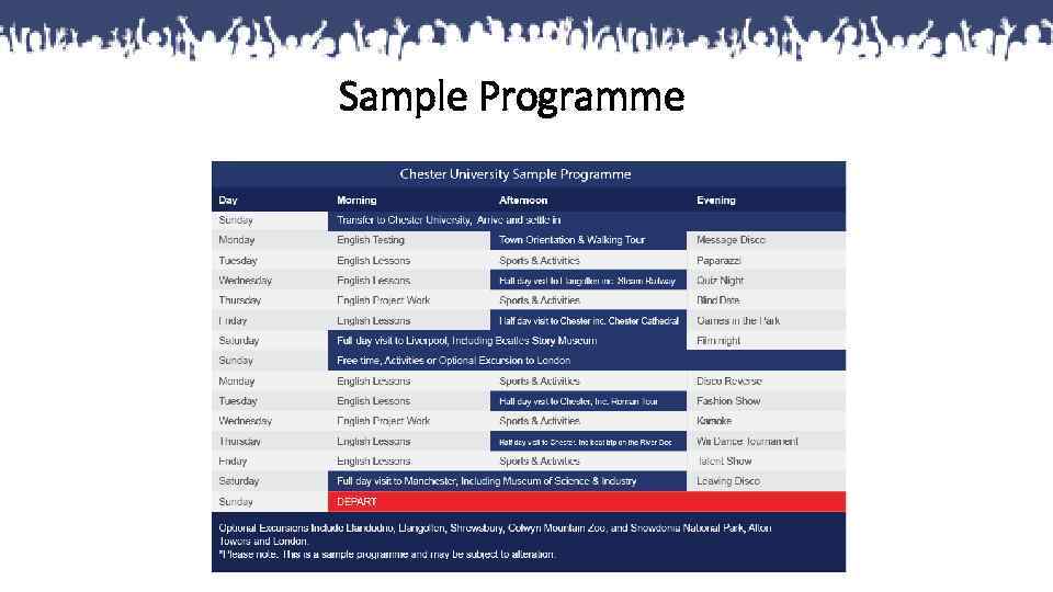 Sample Programme 