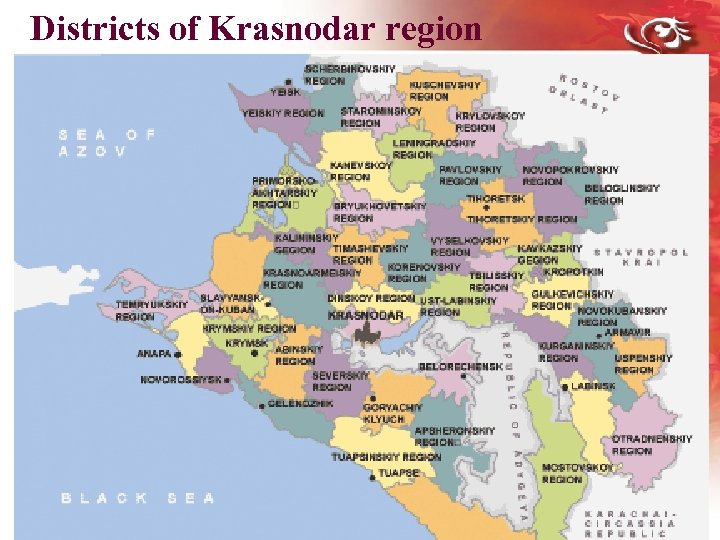 Districts of Krasnodar region 