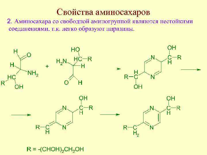 Свойства аминосахаров 