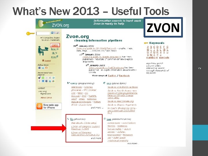 What’s New 2013 – Useful Tools 2 ZVON 