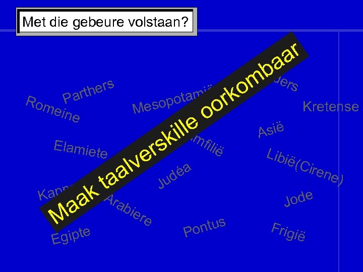 Met die gebeure volstaan? ar a Me bder m s hers iërs ko t