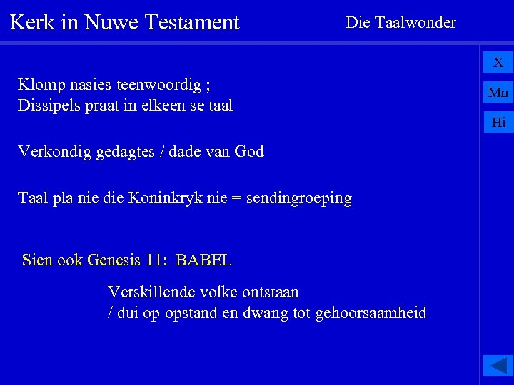 Kerk in Nuwe Testament Die Taalwonder X Klomp nasies teenwoordig ; Dissipels praat in