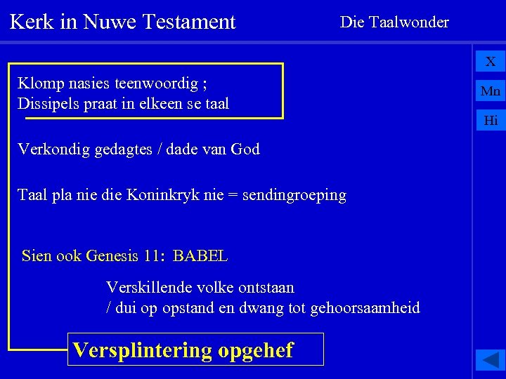 Kerk in Nuwe Testament Die Taalwonder X Klomp nasies teenwoordig ; Dissipels praat in