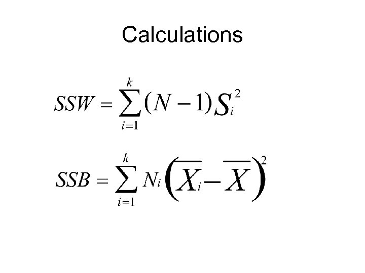 Calculations 