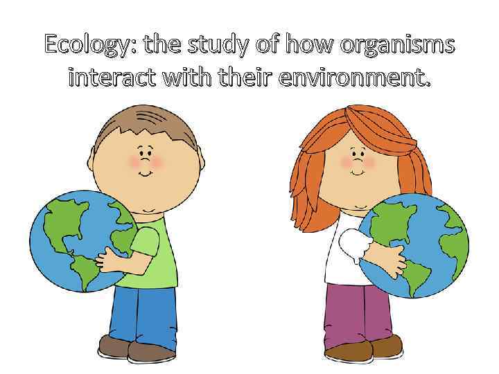 Ecology: the study of how organisms interact with their environment. 