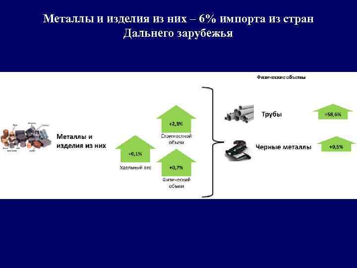 Металлы и изделия из них – 6% импорта из стран Дальнего зарубежья 