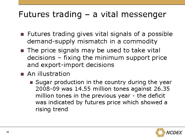 Futures trading – a vital messenger Futures trading gives vital signals of a possible