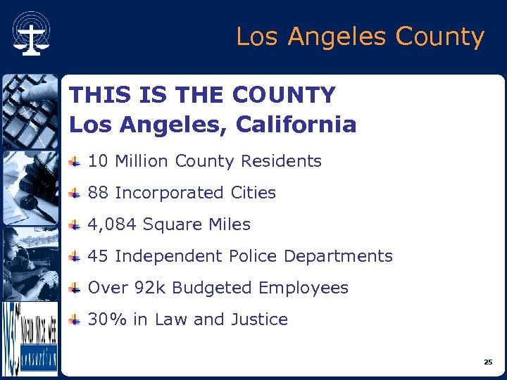 Los Angeles County THIS IS THE COUNTY Los Angeles, California 10 Million County Residents