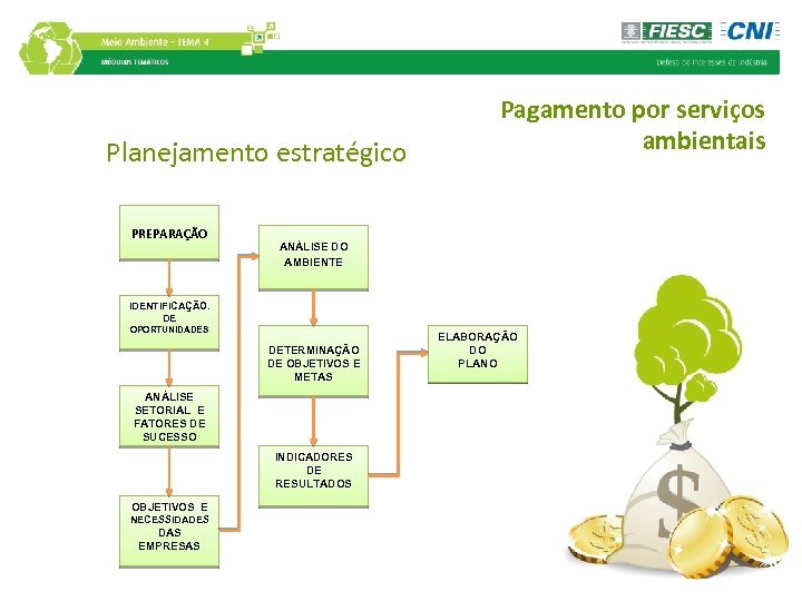 Planejamento estratégico PREPARAÇÃO Pagamento por serviços ambientais ANÁLISE DO AMBIENTE IDENTIFICAÇÃO. DE OPORTUNIDADES DETERMINAÇÃO