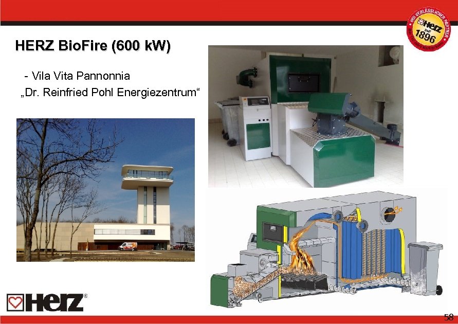 HERZ Bio. Fire (600 k. W) - Vila Vita Pannonnia „Dr. Reinfried Pohl Energiezentrum“