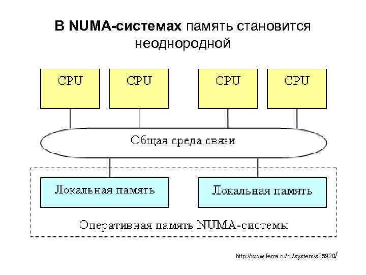 В NUMA-системах память становится неоднородной http: //www. ferra. ru/ru/system/s 25920/ 