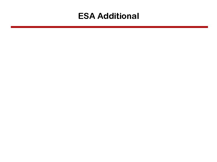 ESA Additional 