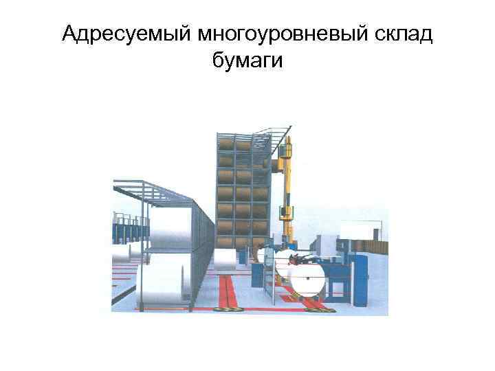 Адресуемый многоуровневый склад бумаги 