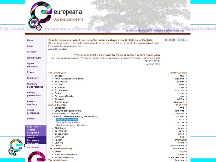 http: //www. judaica-europeana. eu/Search_Europeana_Collections_with_Judaic_categories. html 