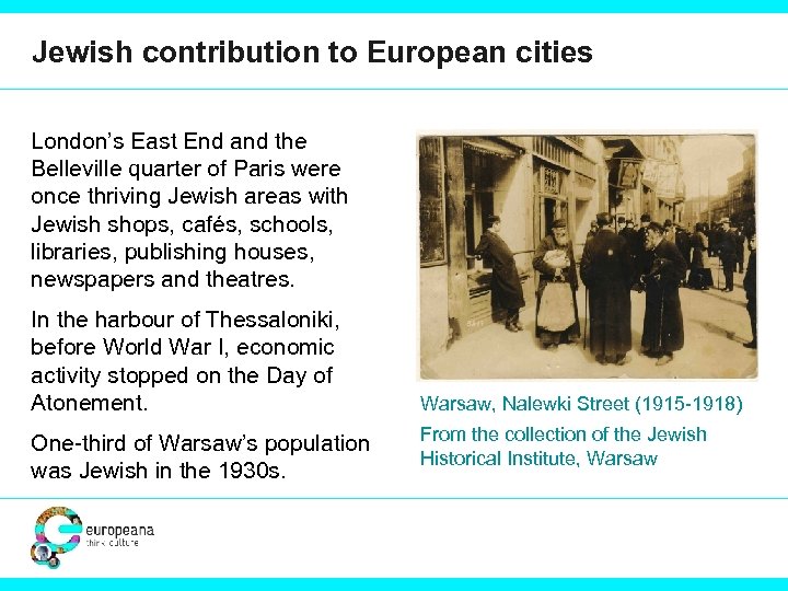 Jewish contribution to European cities London’s East End and the Belleville quarter of Paris