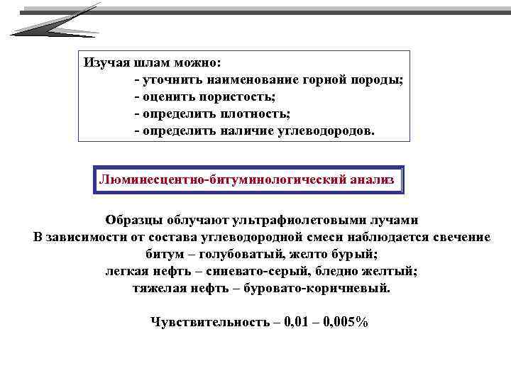 Изучая шлам можно: - уточнить наименование горной породы; - оценить пористость; - определить плотность;