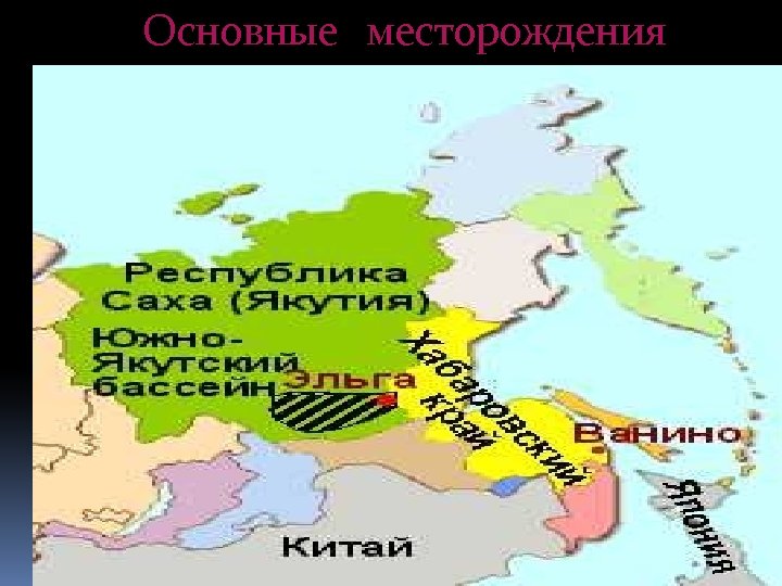 Основные месторождения 