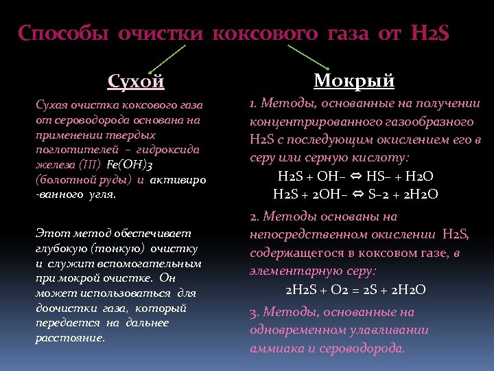 Уголь уравнение реакции. Свойства коксового газа. Состав коксового газа. Очистка коксового газа. Применение коксового газа.